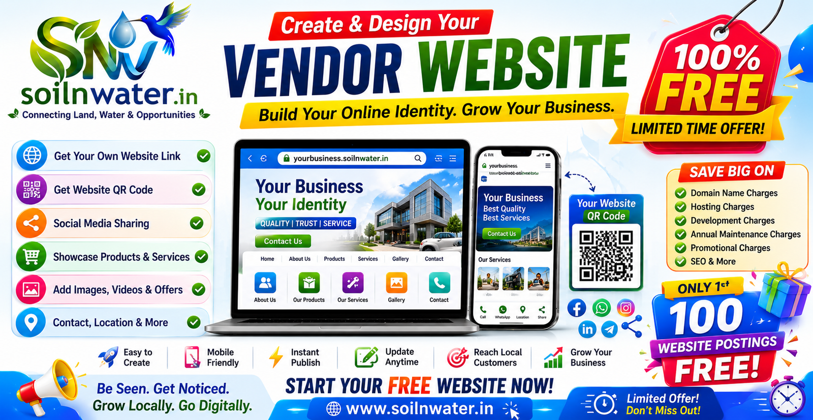 FREE VENDOR WEBSITE