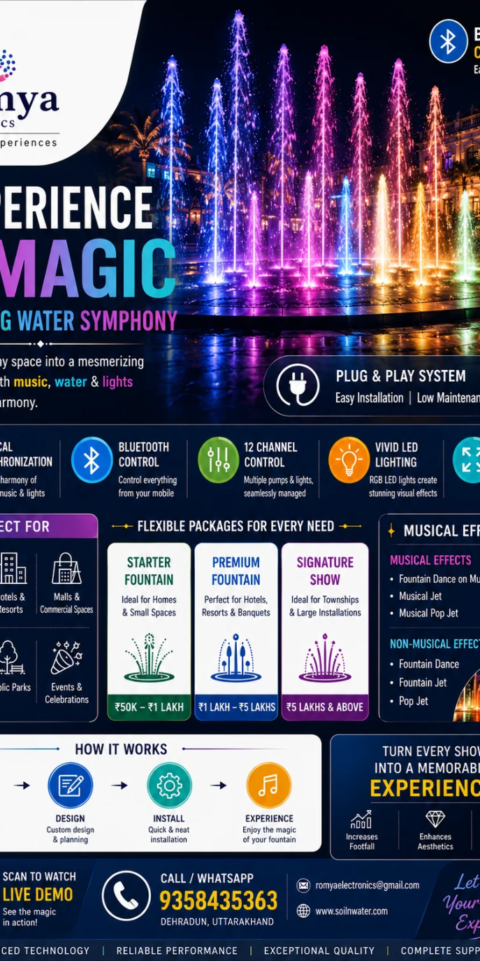 MUSICAL FOUNTAIN || LED LIGHT SHOW